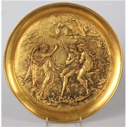 Gilt Bronze Repousse Plaque