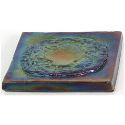 Zephyr Blue Iridescent Artglass Tile