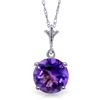 Image 1 : 14k WHITE GOLD 1.15ct Amethyst Necklace
