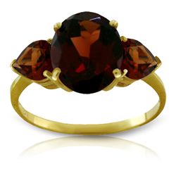 14k Yellow Gold Three stone Garnet Ring