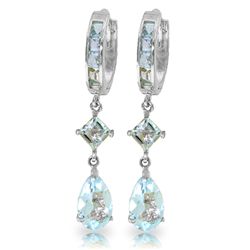 14K WG 3.00ct, 1.12ct & 1.50ct AQUAMARINE EARRING