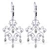 Image 1 : 14K WG .04ct SI2 ROUND DIAMOND CHANDELIER EARRING