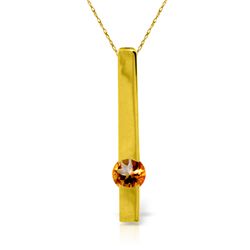 14K YELLOW GOLD 0.25ct NATURAL CITRINE NECKLACE