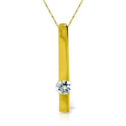 14k Yellow Gold 0.25ct Aquamarine Bar Necklace