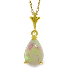 0.77ct Drop Opal Necklace in 14k YELLOW GOLD