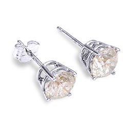 14K WHITE GOLD 0.30ct H-I SI2 DIAMOND STUD EARRING