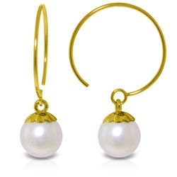 14k Solid Gold Freshwater Pearl Earrings