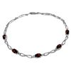 Image 1 : 14K WG 1.15ct GARNET & DIAMOND TENNIS BRACELET