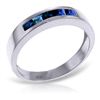 Image 1 : 14k White Gold 0.60ct Sapphire Ring