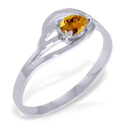 14k Solid Gold 0.30ct Citrine Ring