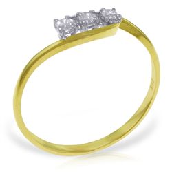 14k Solid Gold 0.15ct, K-M, I3 Diamond Ring