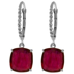 14k Gold 13.50ct Ruby Leverback Earrings