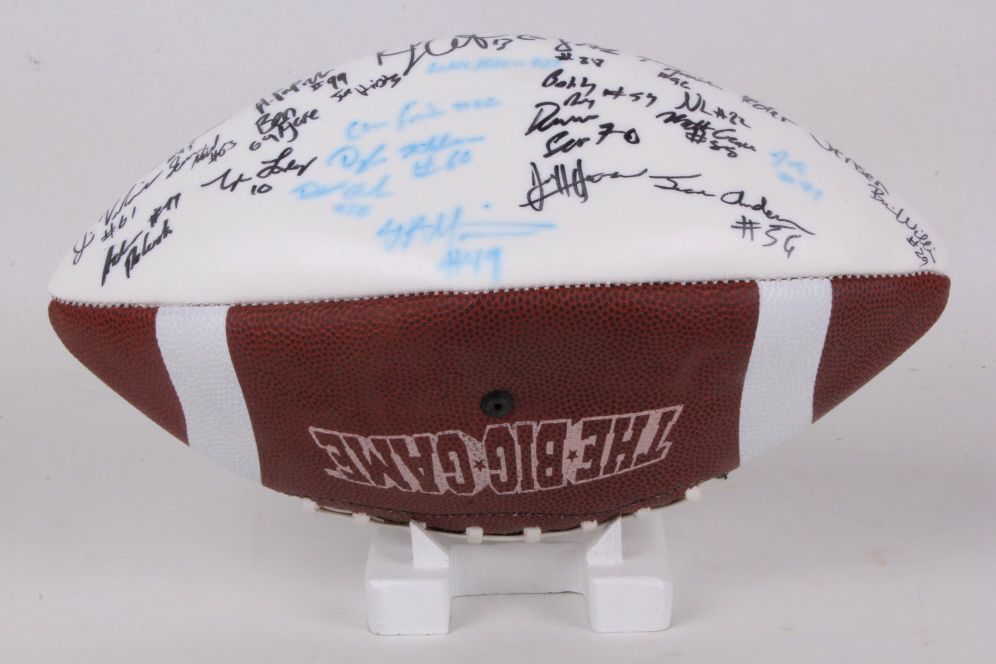 1984 Montana State Bobcats Team Signed Football