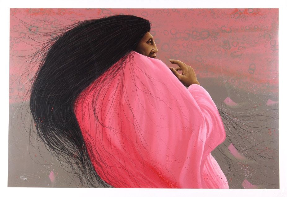 River Flows Native American Signed Print