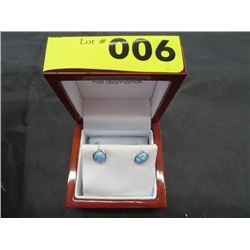 Brand new fire opal earrings in silver