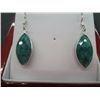 Image 2 : Sterling silver emerald earrings