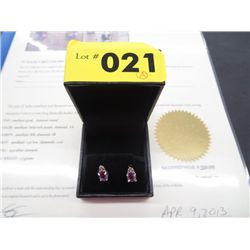 Amethyst & diamond earrings - brand new