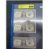Image 1 : Three, 1957 American silver certificate