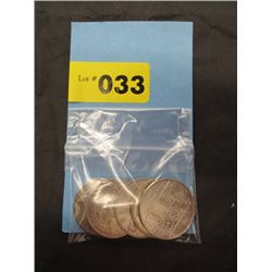 Bag of old Canadian one dollar coins