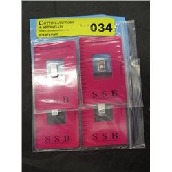 4 Australian mint certified & numbered silver bars