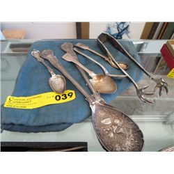 Seven pieces of silver plate