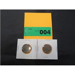 2x 1937 American Indian head nickels