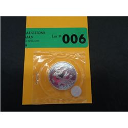2012 Year of the Dragon solid silver coin