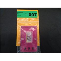 Solid silver certified  bar with serial number
