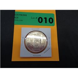 1958 80% silver Canadian Death Totem dollar
