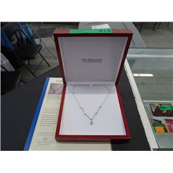 Blue topaz & diamond necklace
