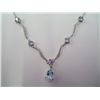 Image 2 : Blue topaz & diamond necklace