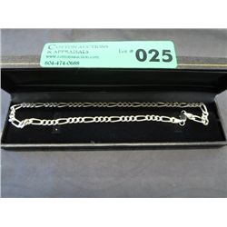 Man's sterling silver Figaro necklace
