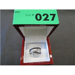 Ladies white & black cocktail ring