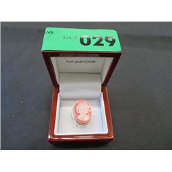 Sterling silver custom made cameo ring