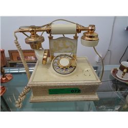 Vintage French Provincial style dial telephone