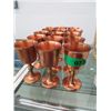 Image 1 : 18 copper and brass goblets 5" tall