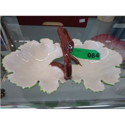 Leaf shaped china dish
