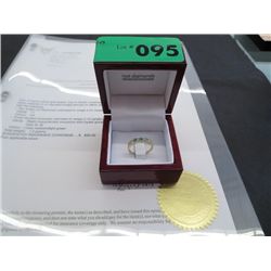 Diamond & Emerald 10 KT YG Ring