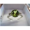 Image 2 : Lively Green Peridot & Diamond Ring