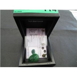 Certified 88 carat oval cut emerald