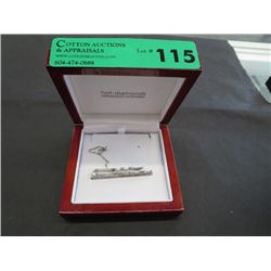 Solid .925 Italian silver estate tie tack
