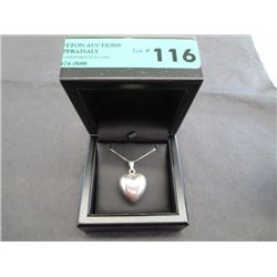 Antique sterling silver necklace with musical