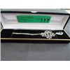 Image 1 : Estate sterling silver crystal necklace