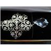 Image 2 : Estate sterling silver crystal necklace