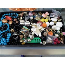 Tray of costume jewelry