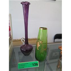 Two pieces of vintage glass