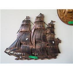 Wall art of a ship