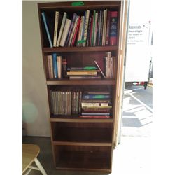 Five shelf book shelf