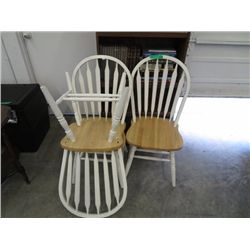 Three pine kitchen chairs