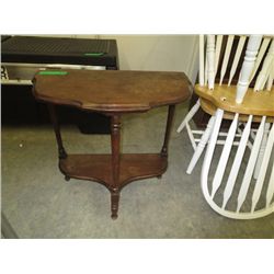 Vintage half  circle end table